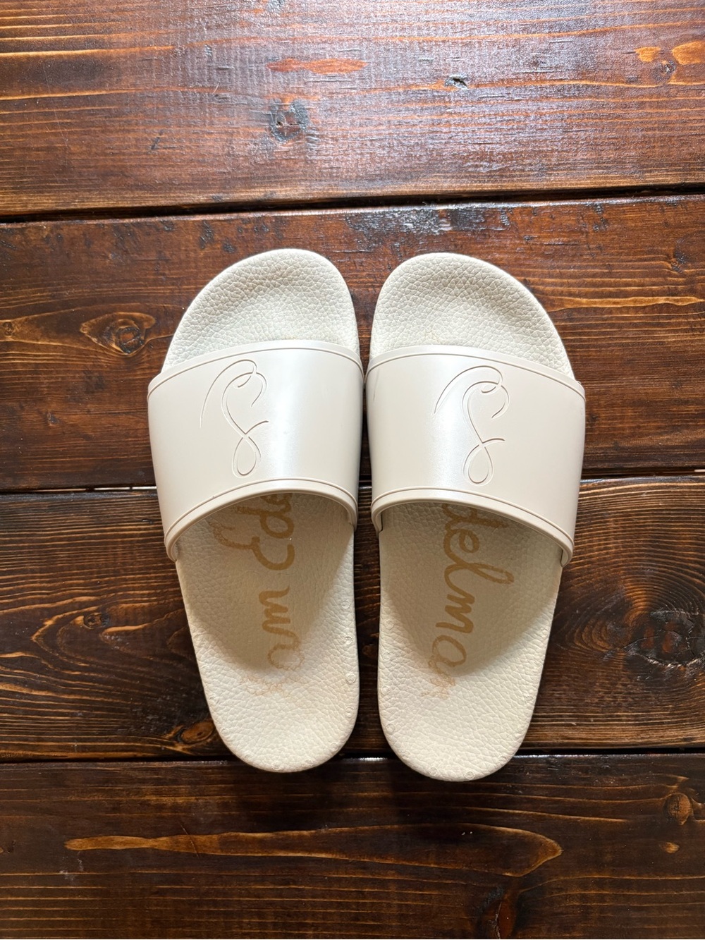Sam Edelman Women’s Cream Slide Sandals